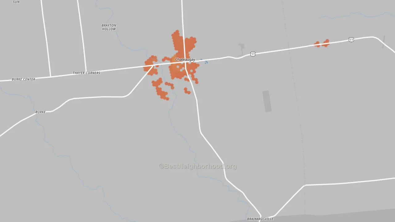 Bike Grade map of 12920, NY