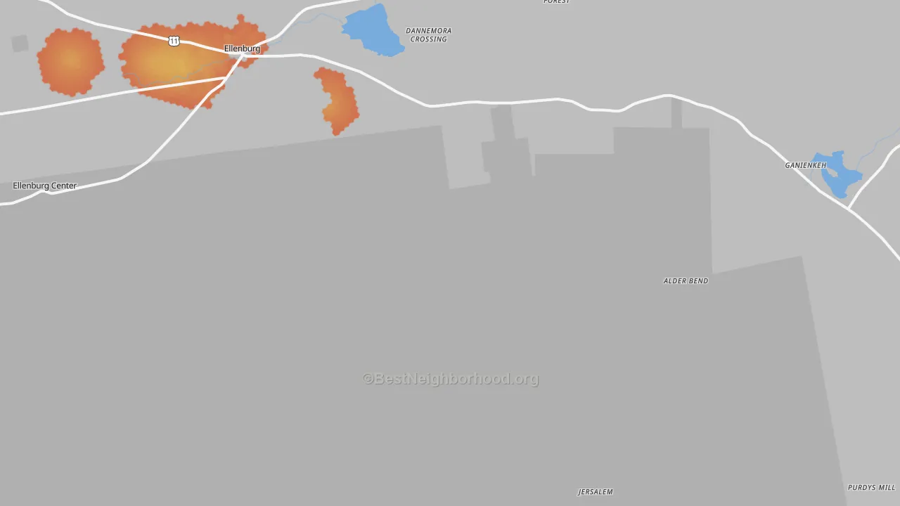 Bike Grade map of 12935, NY