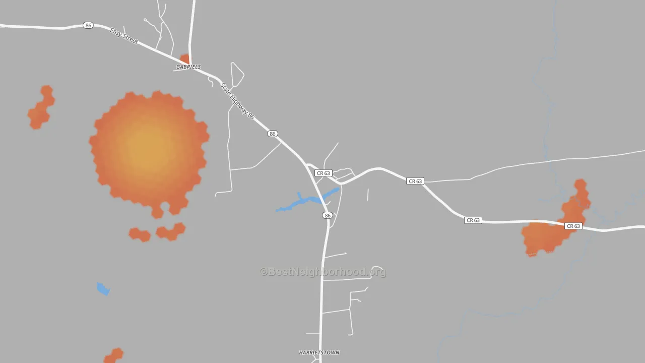 Bike Grade map of 12939, NY