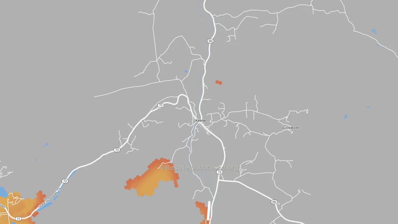 Bike Grade map of 12942, NY