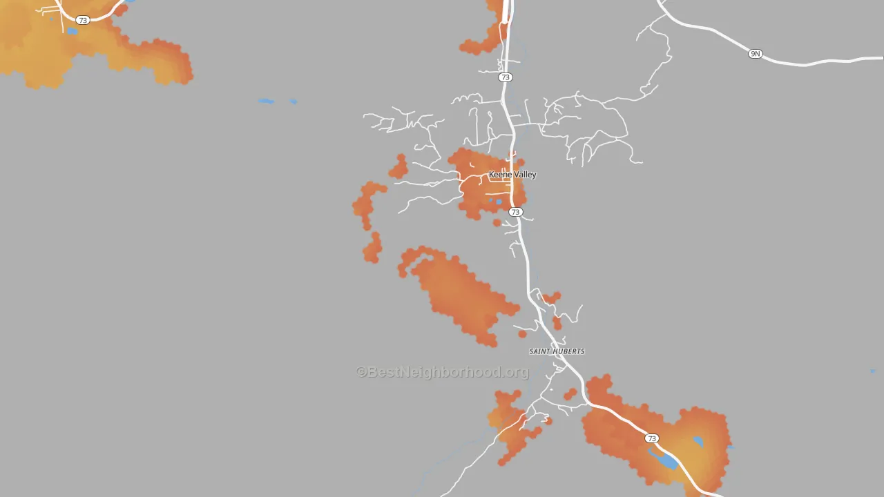Bike Grade map of 12943, NY