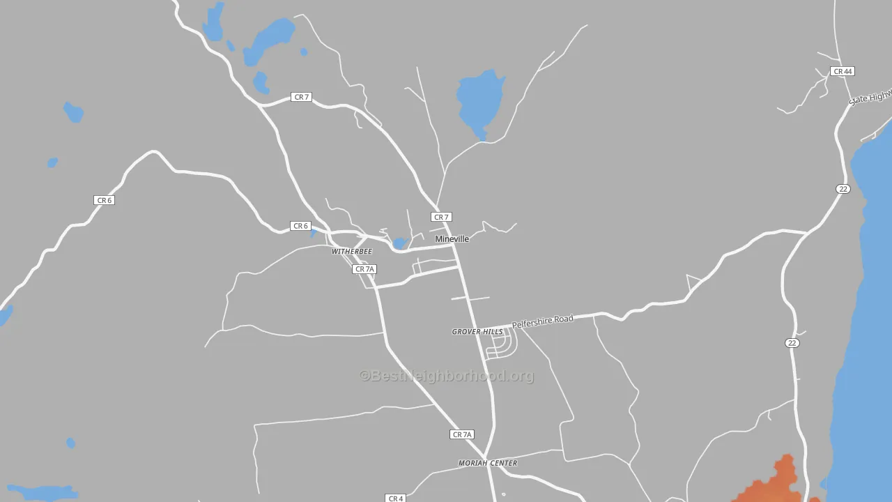 Bike Grade map of 12956, NY