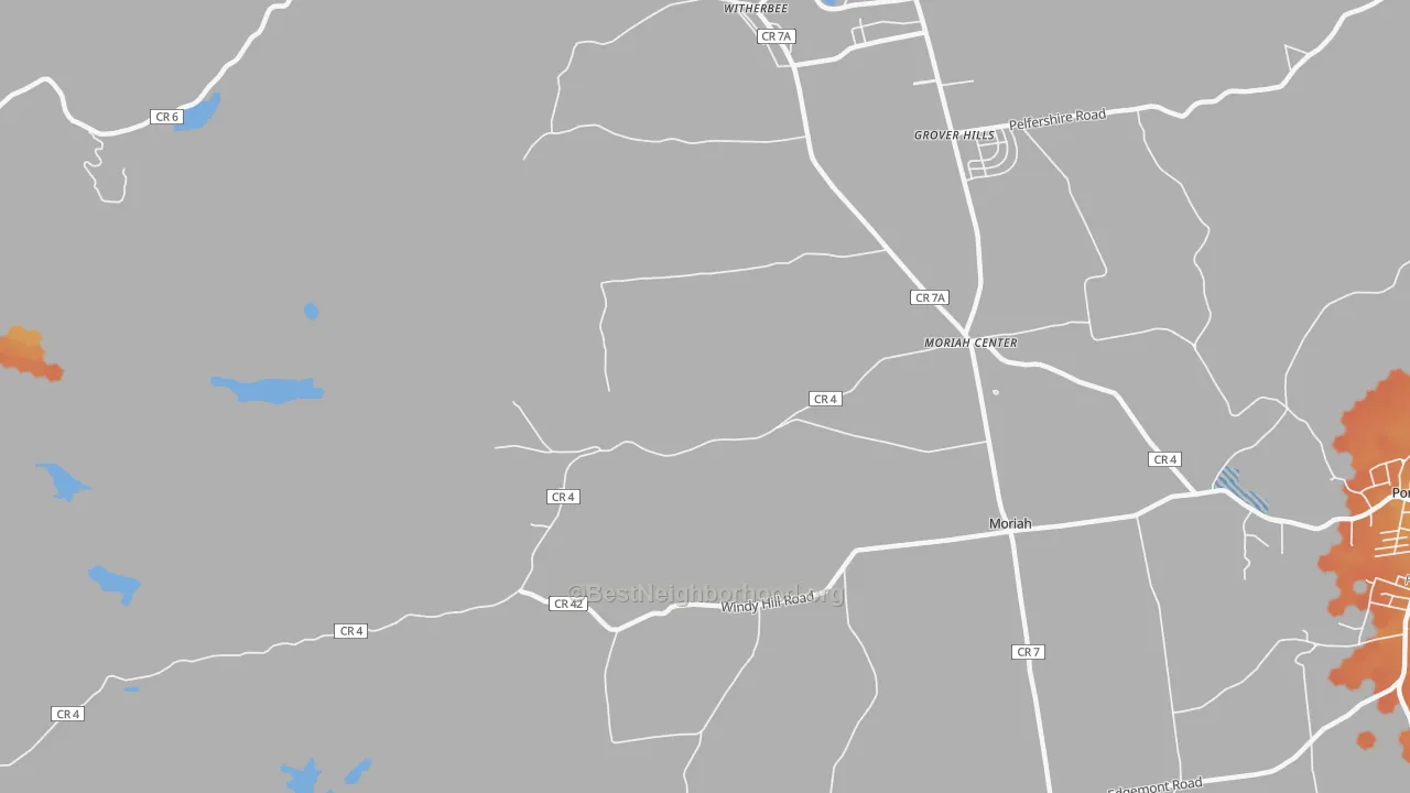 Bike Grade map of 12961, NY
