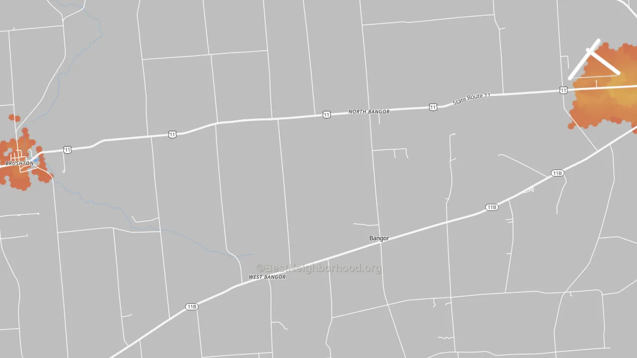 Bike Grade map of 12966, NY