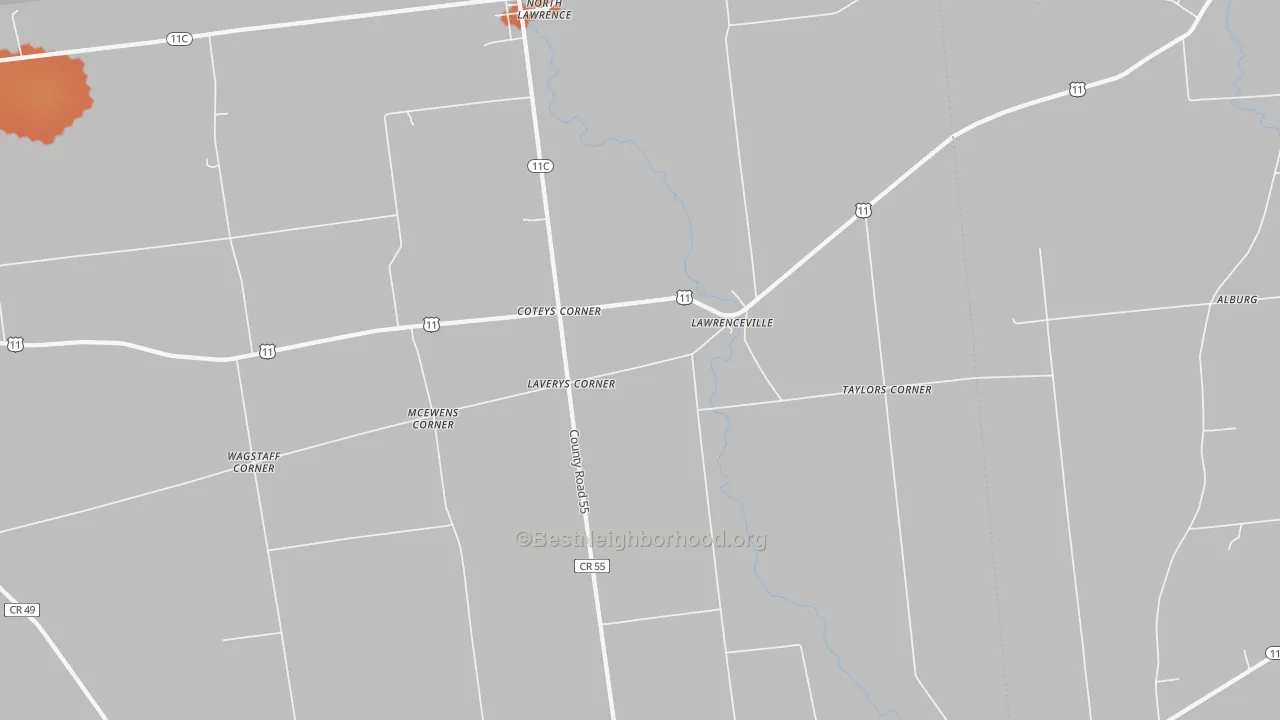 Bike Grade map of 12967, NY