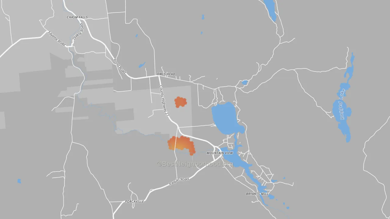 Bike Grade map of 12969, NY