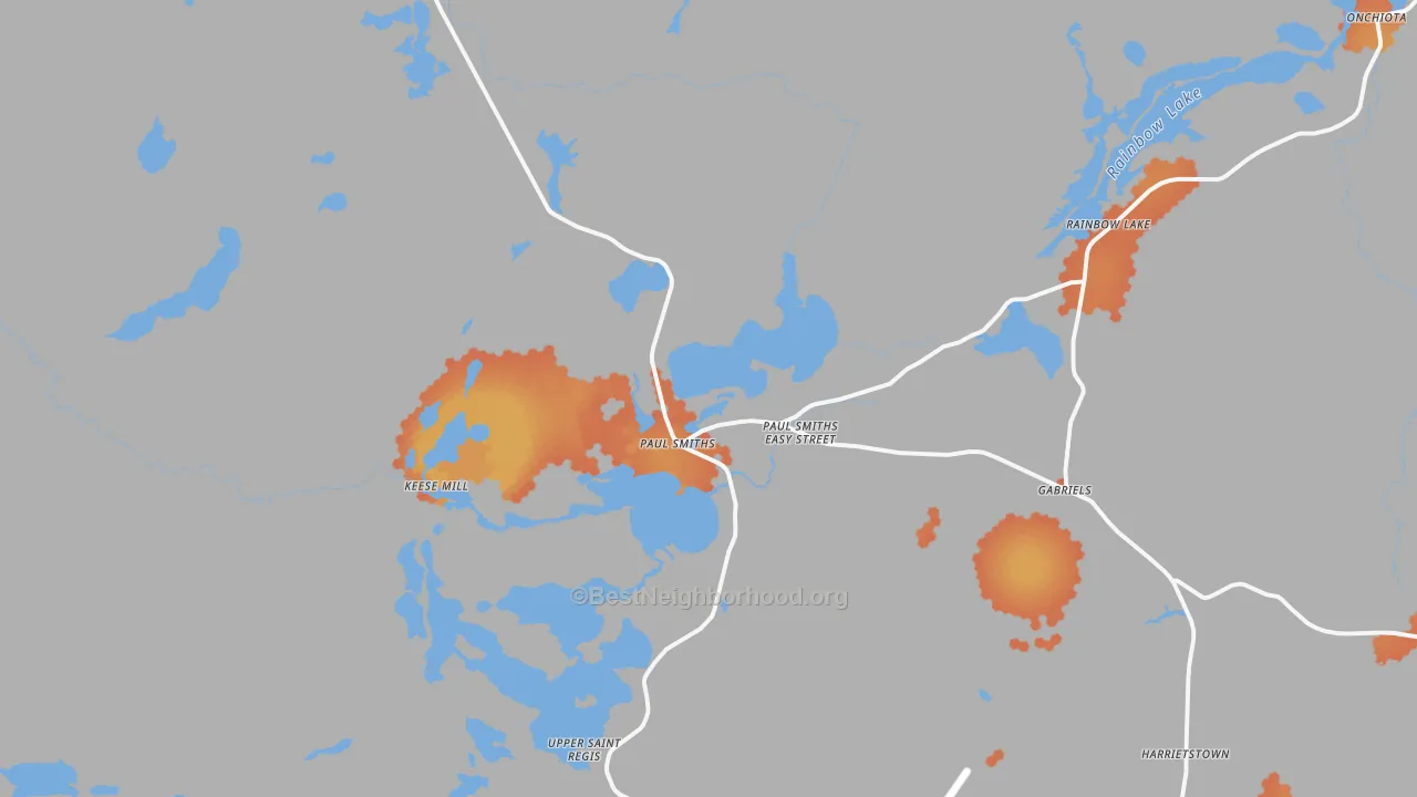 Bike Grade map of 12970, NY