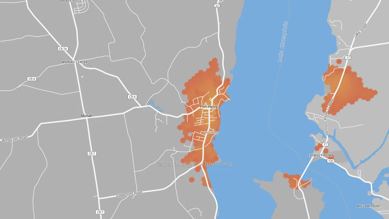 Bike Grade map of 12974, NY