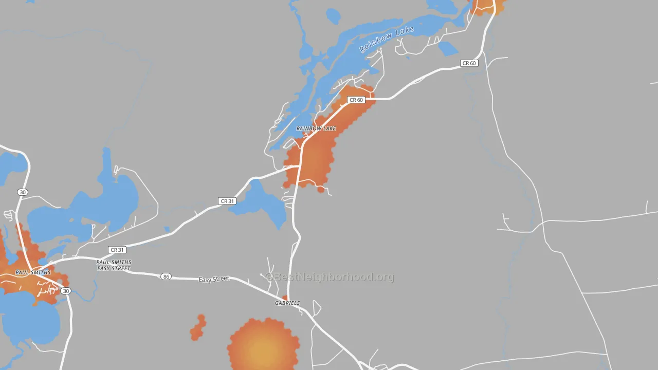 Bike Grade map of 12976, NY