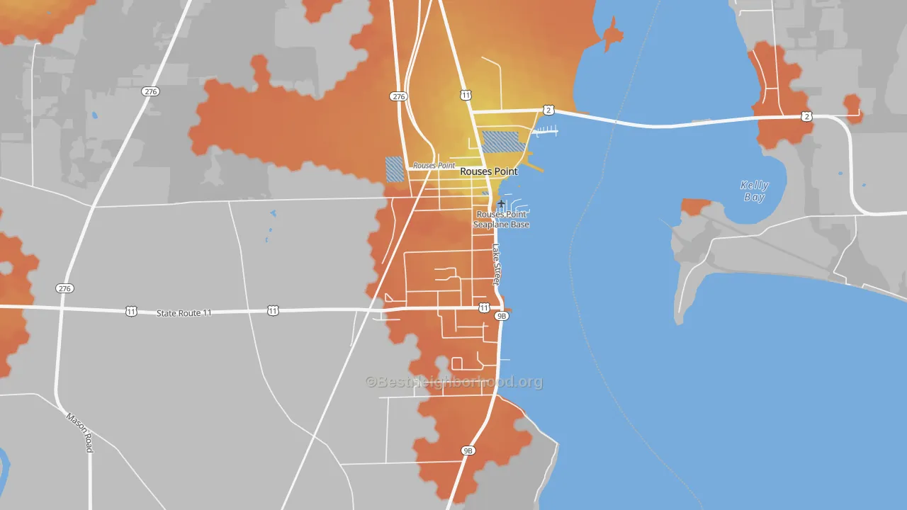 Bike Grade map of 12979, NY