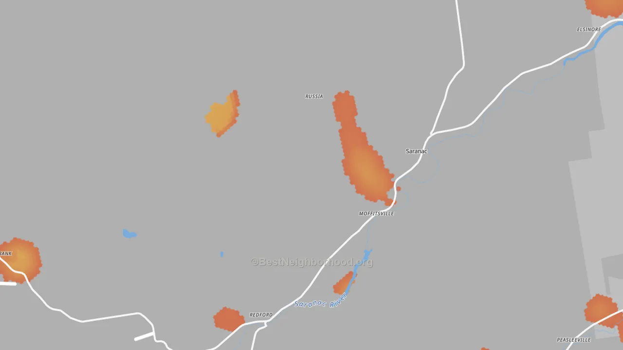 Bike Grade map of 12981, NY