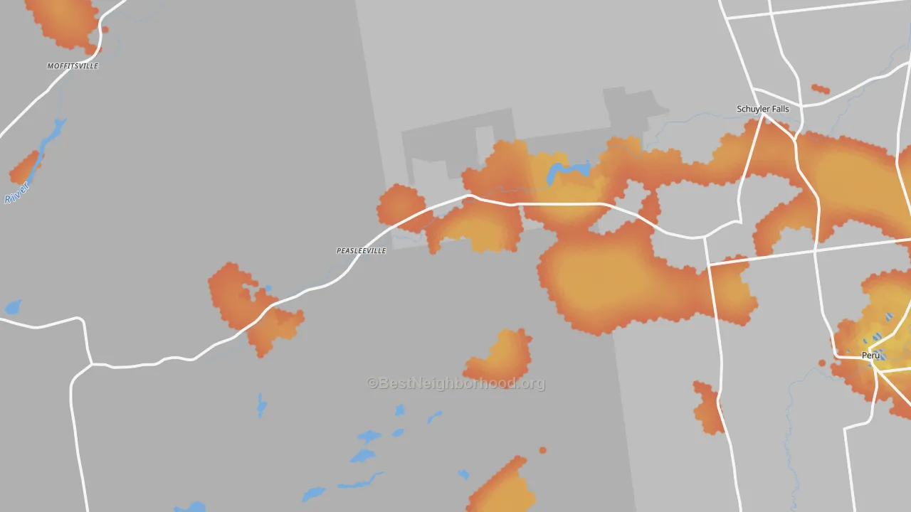 Bike Grade map of 12985, NY