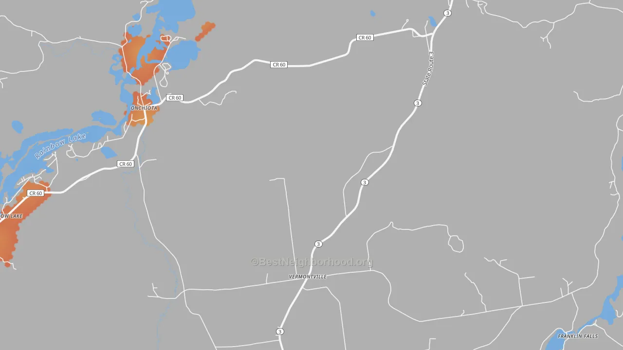 Bike Grade map of 12989, NY