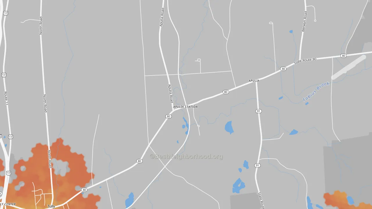 Bike Grade map of 13020, NY