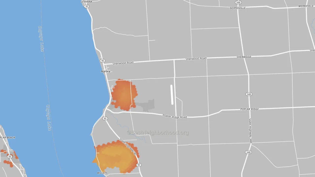 Bike Grade map of 13026, NY