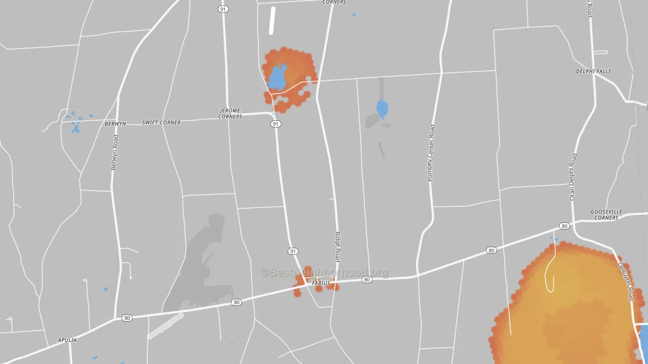 Bike Grade map of 13063, NY