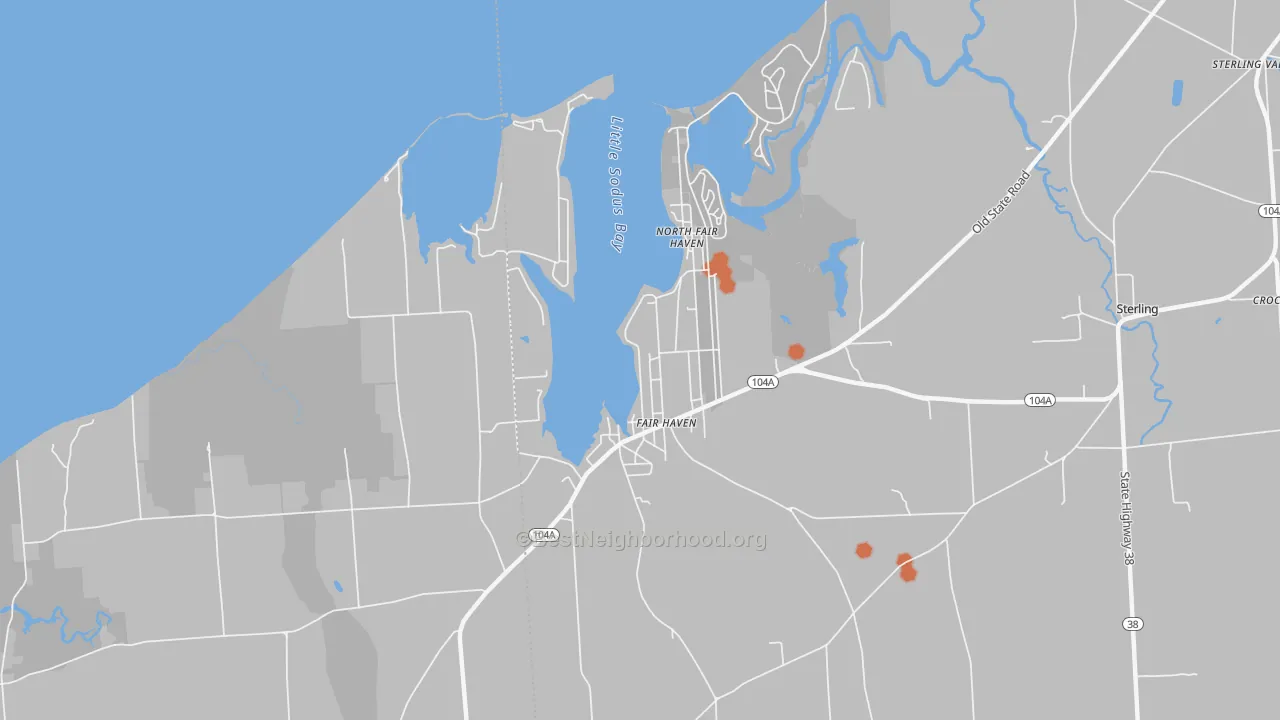 Bike Grade map of 13064, NY