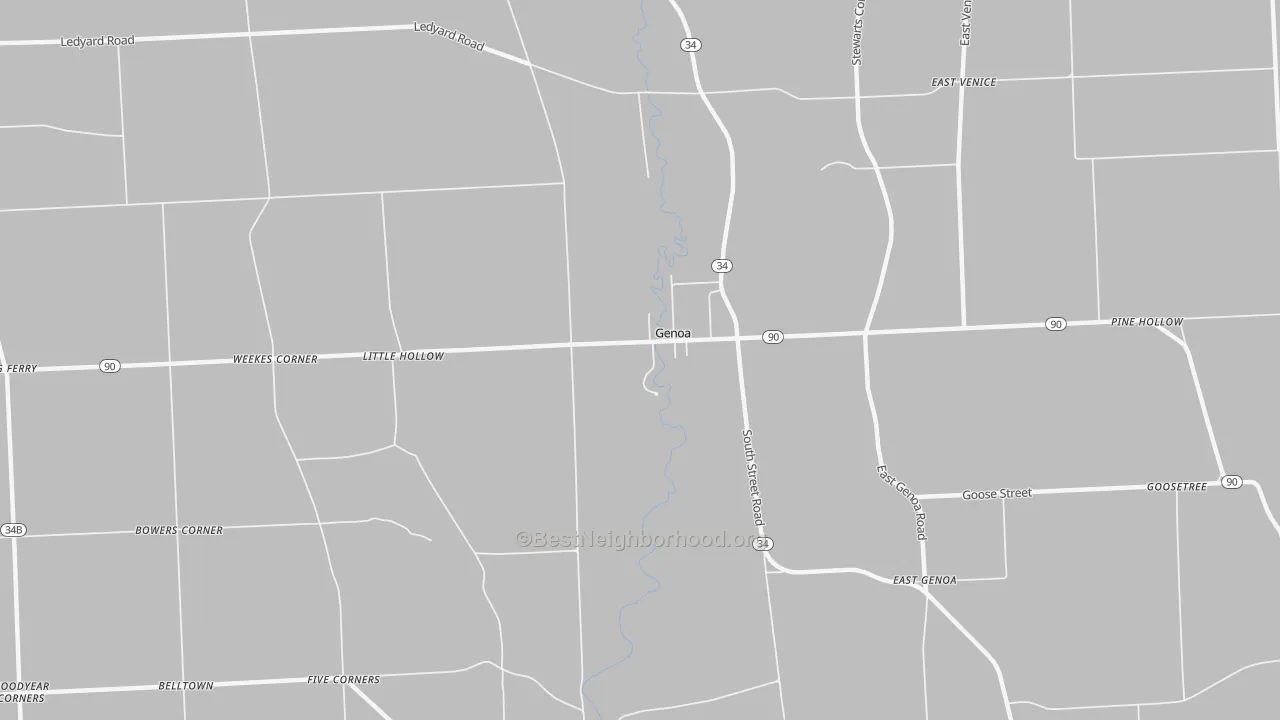 Bike Grade map of 13071, NY