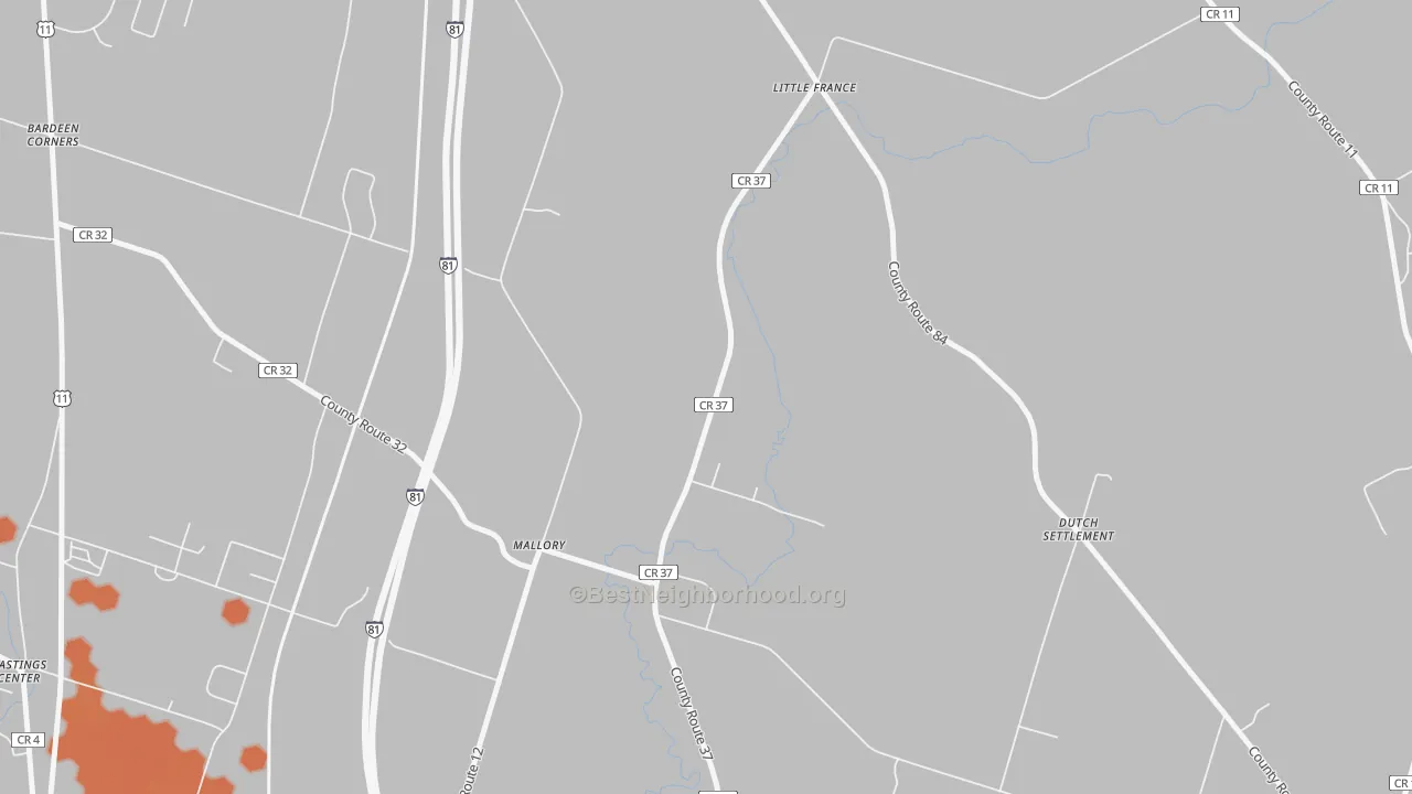 Bike Grade map of 13103, NY