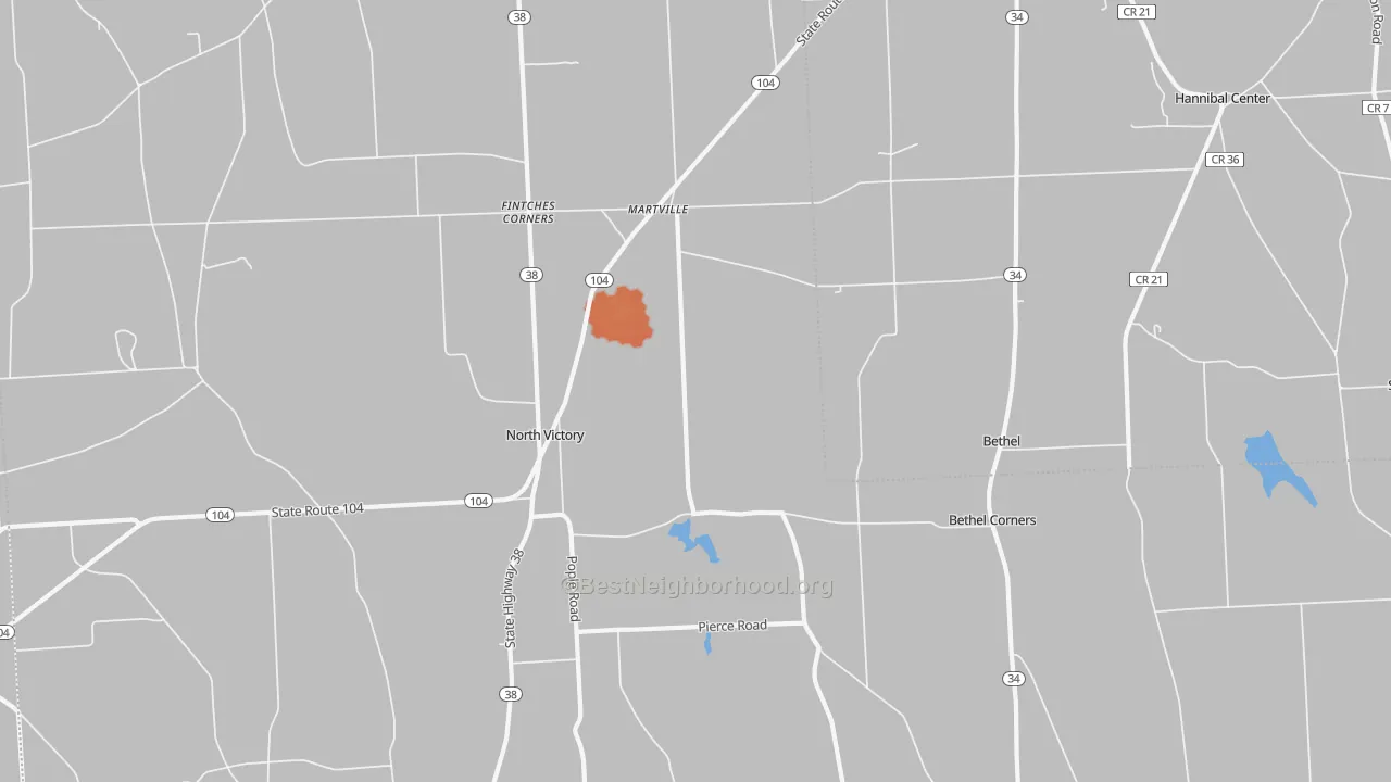 Bike Grade map of 13111, NY