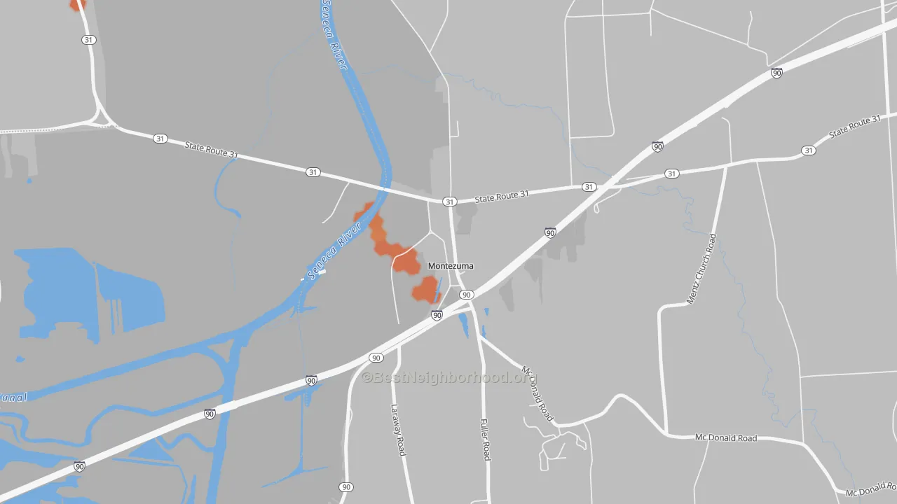 Bike Grade map of 13117, NY
