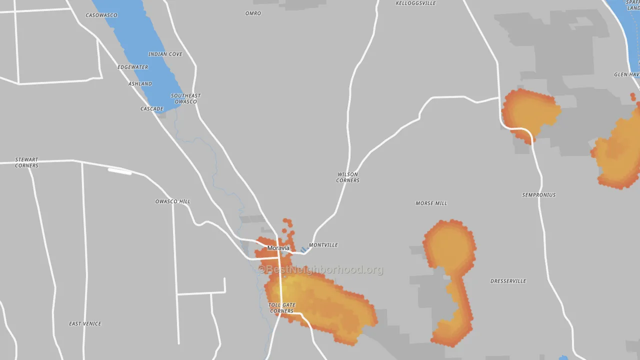 Bike Grade map of 13118, NY