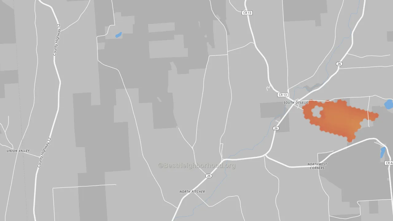 Bike Grade map of 13124, NY