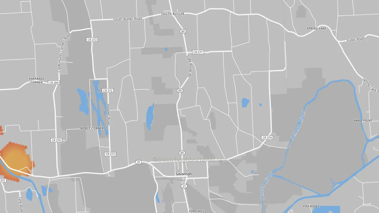 Bike Grade map of 13146, NY