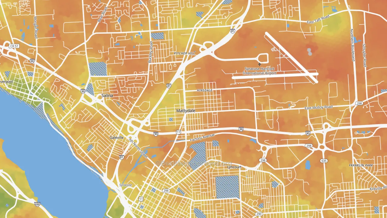 Bike Grade map of 13211, NY