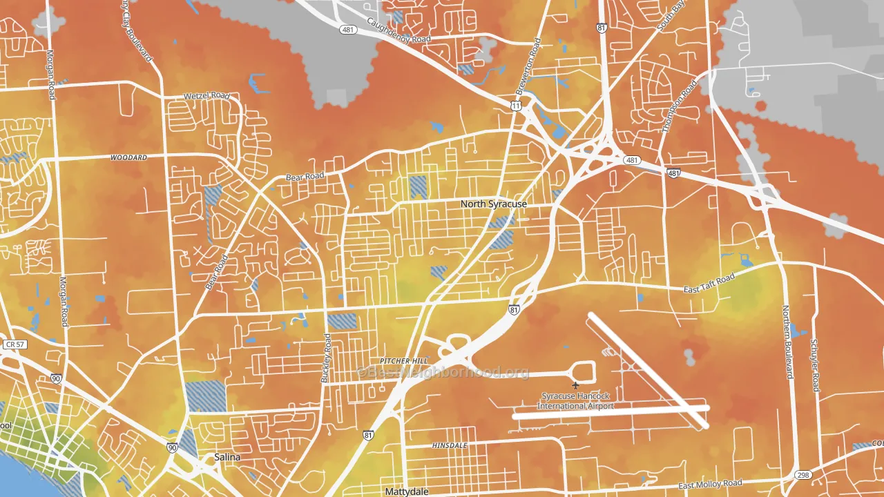 Bike Grade map of 13212, NY