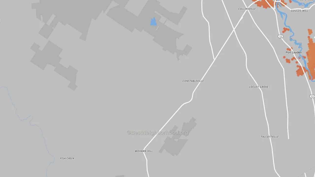 Bike Grade map of 13325, NY