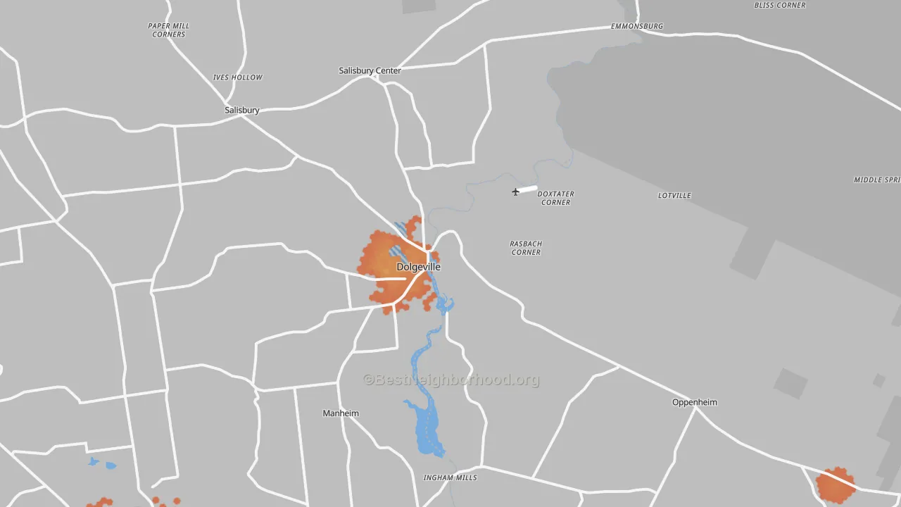 Bike Grade map of 13329, NY