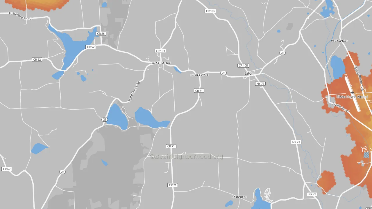 Bike Grade map of 13334, NY