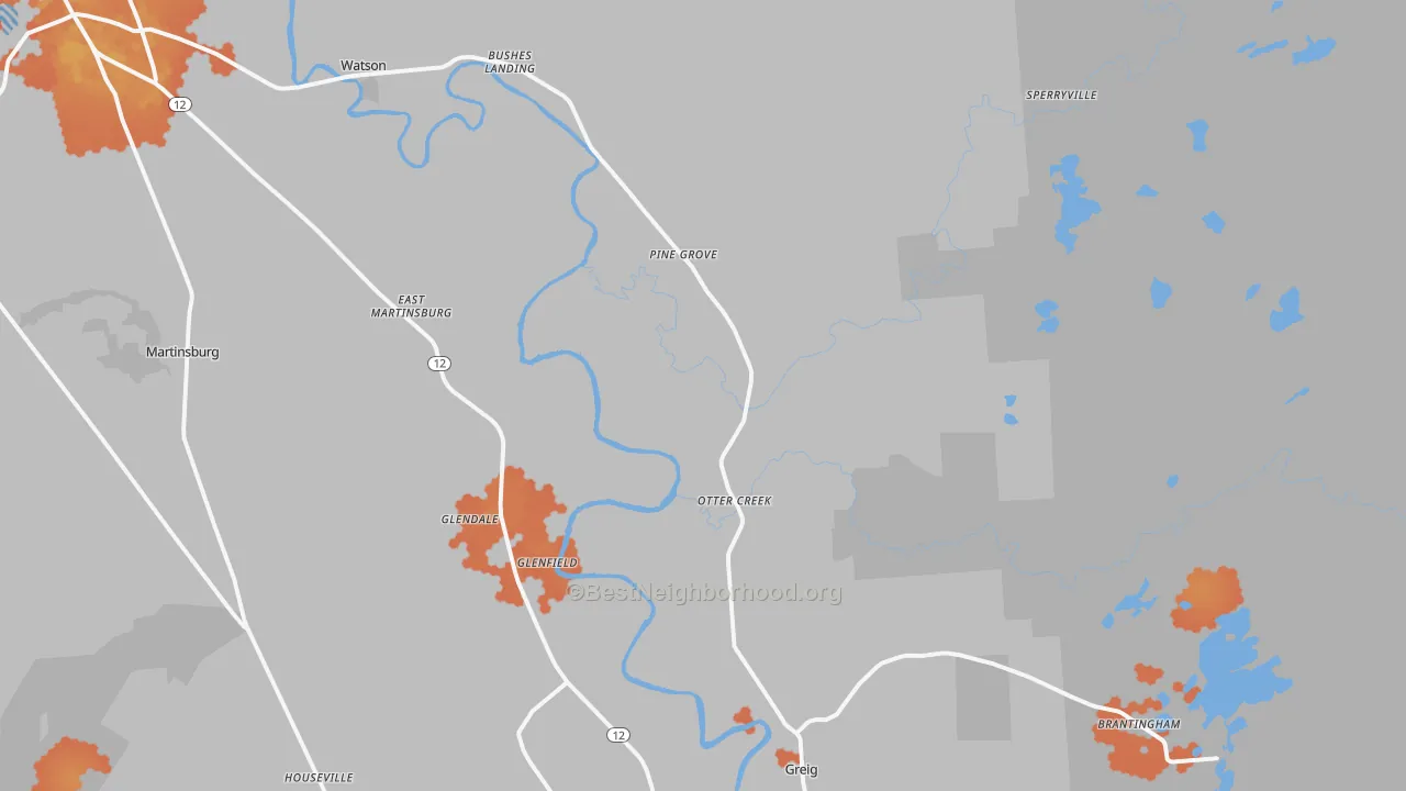 Bike Grade map of 13343, NY