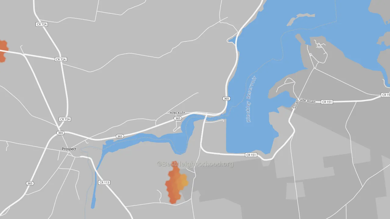 Bike Grade map of 13352, NY