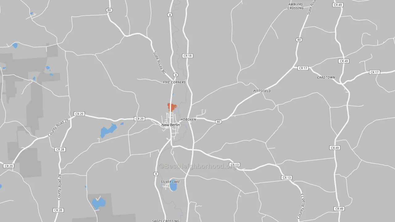 Bike Grade map of 13411, NY