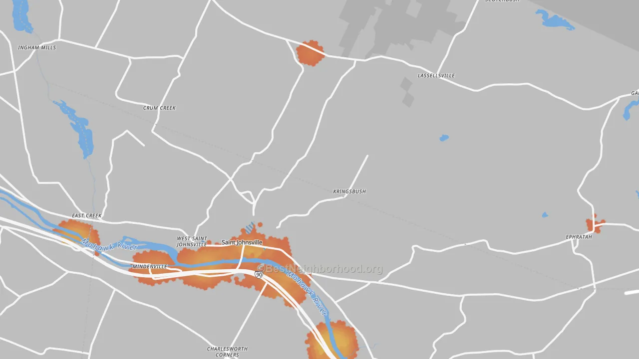 Bike Grade map of 13452, NY