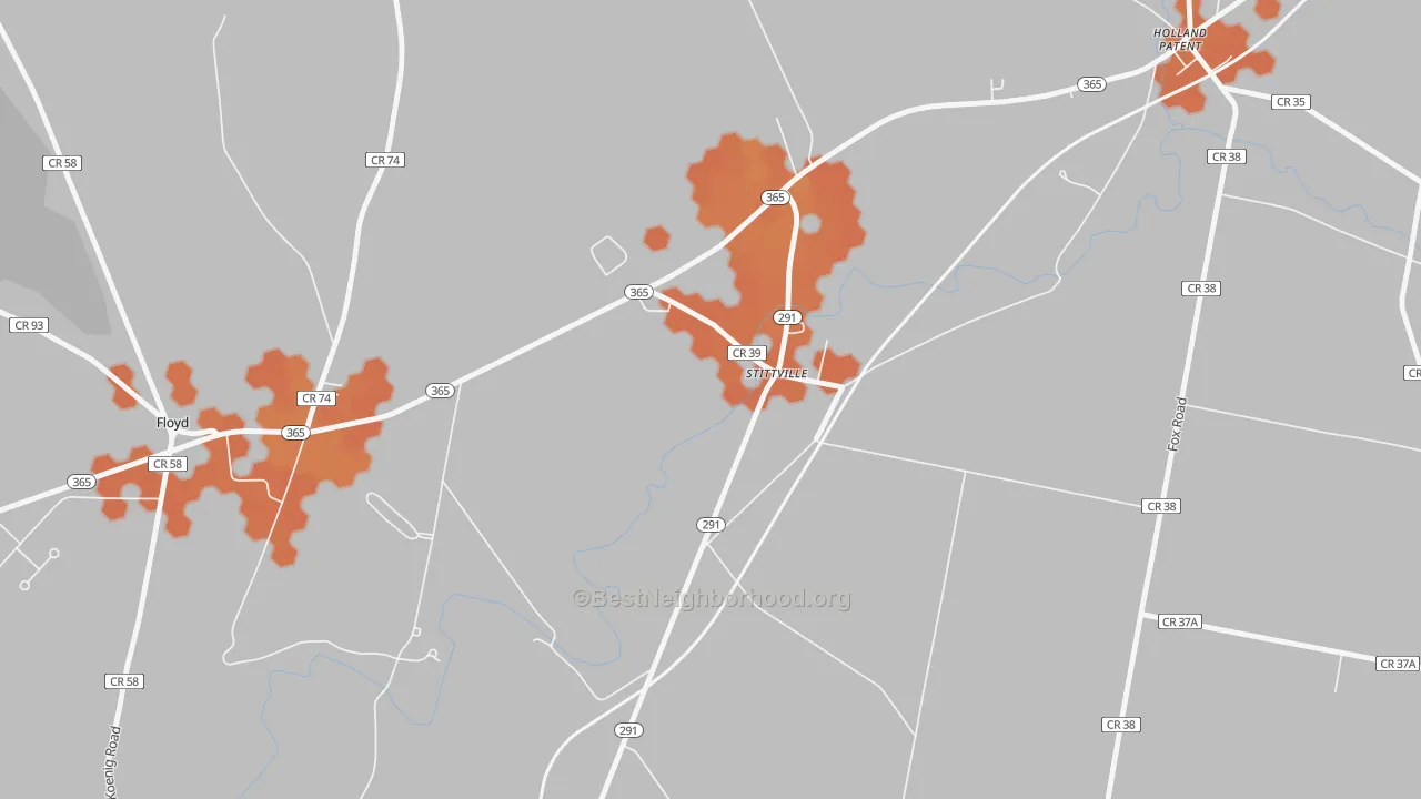 Bike Grade map of 13469, NY