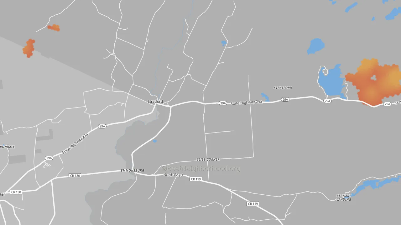 Bike Grade map of 13470, NY