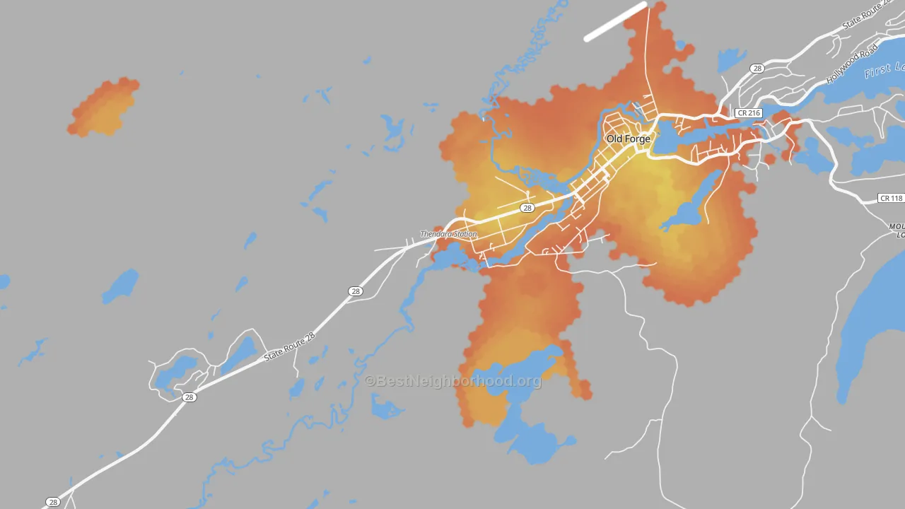 Bike Grade map of 13472, NY