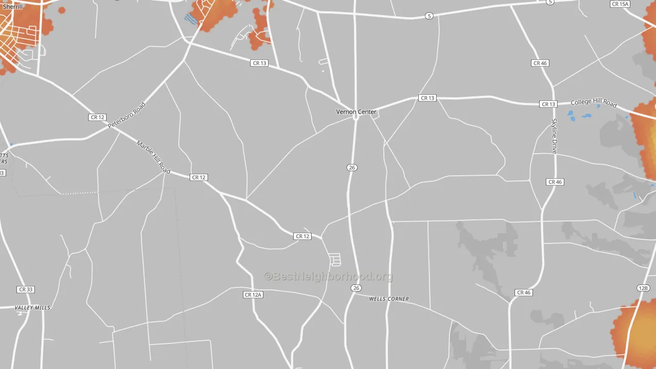 Bike Grade map of 13477, NY