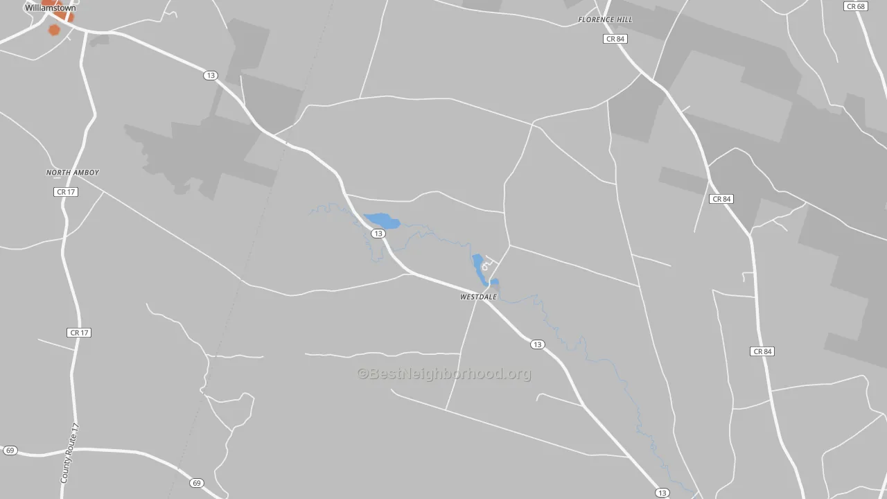 Bike Grade map of 13483, NY