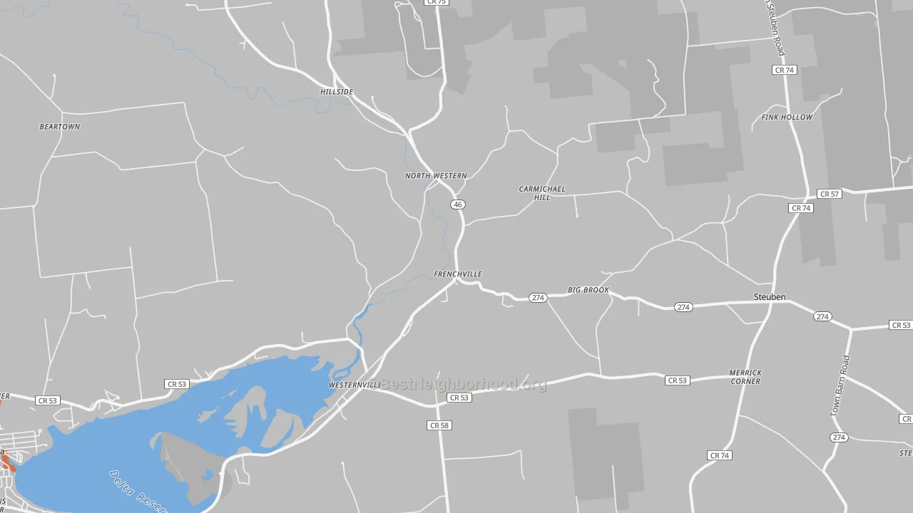 Bike Grade map of 13486, NY