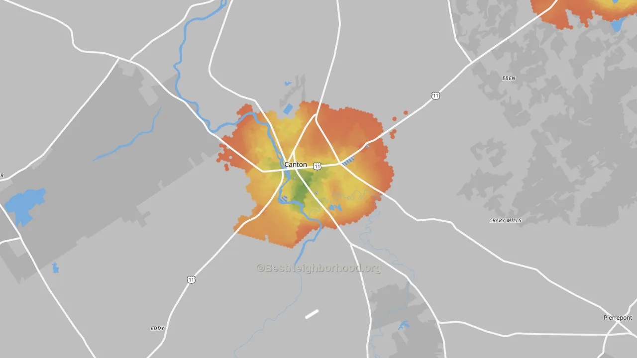 Bike Grade map of 13617, NY