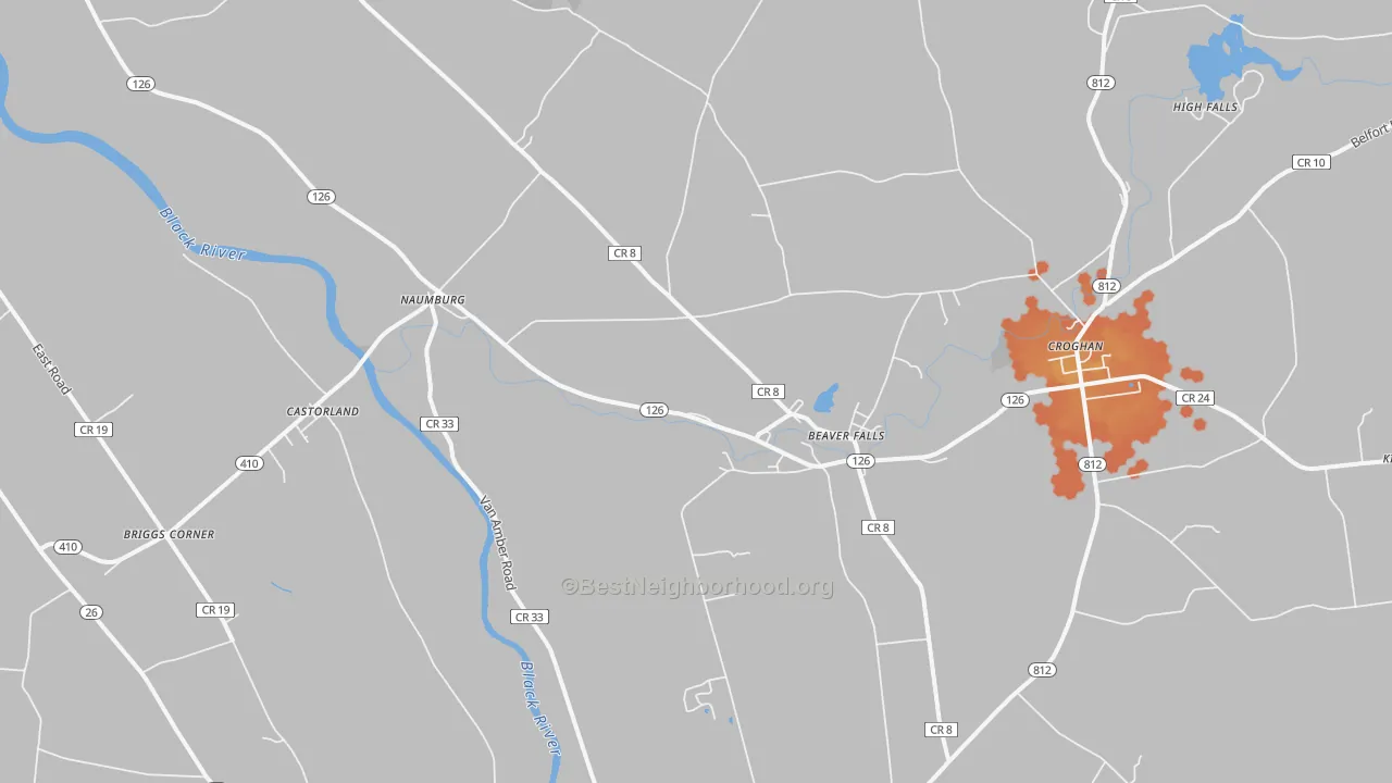 Bike Grade map of 13620, NY