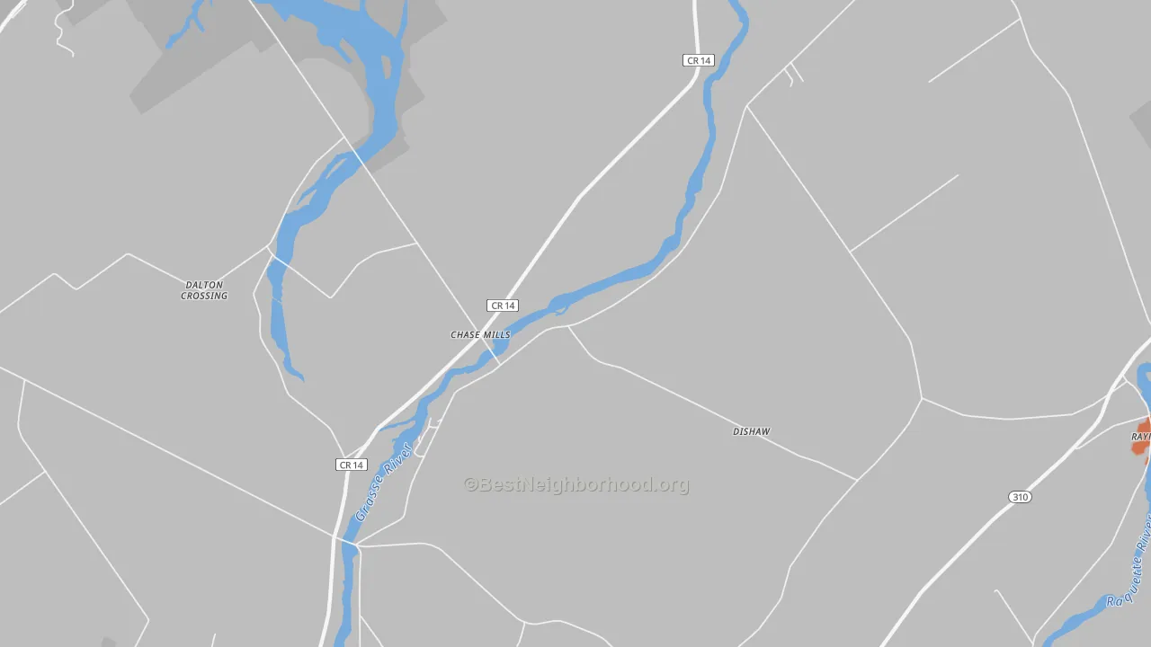 Bike Grade map of 13621, NY