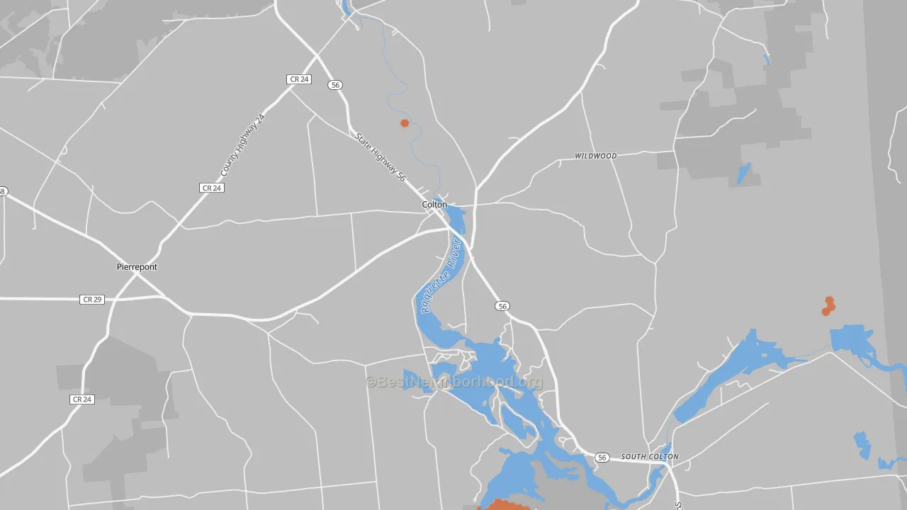 Bike Grade map of 13625, NY