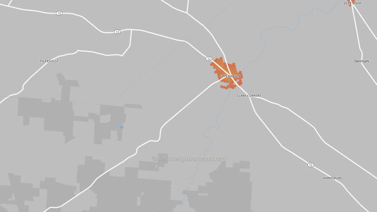 Bike Grade map of 13626, NY