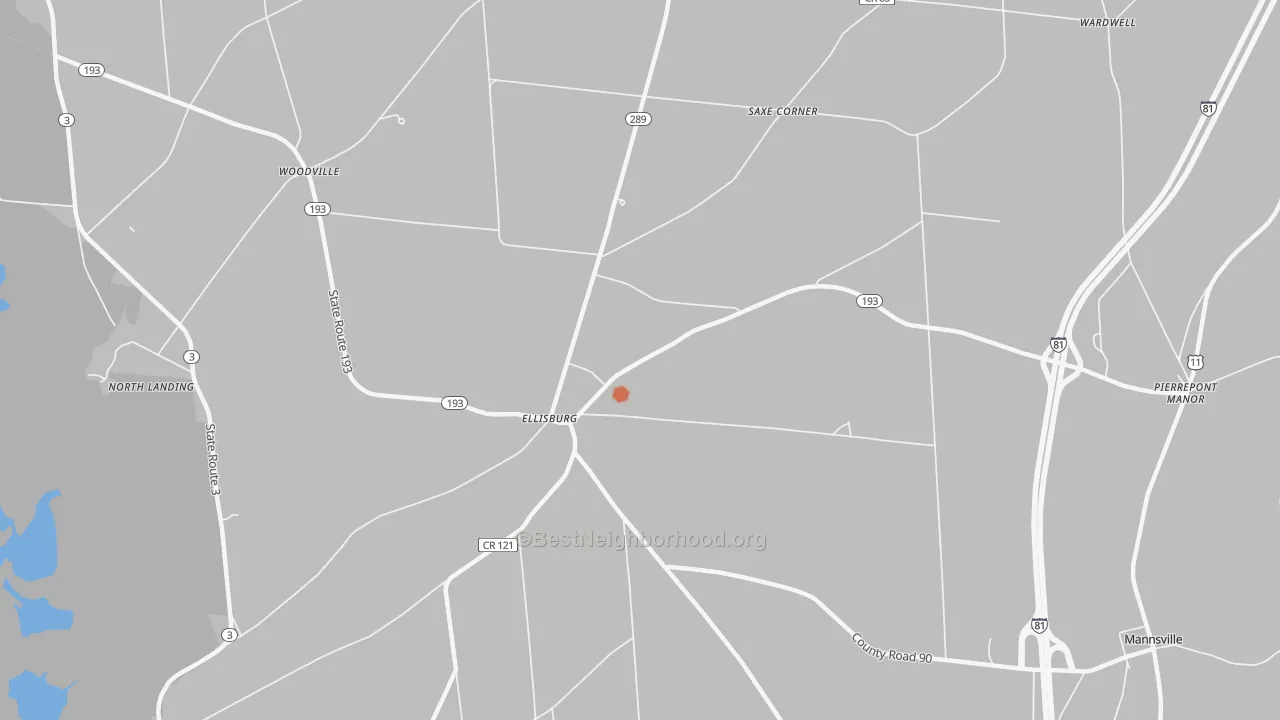 Bike Grade map of 13636, NY