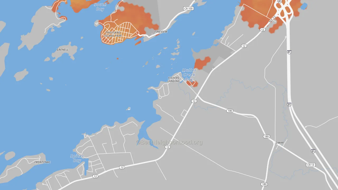 Bike Grade map of 13641, NY